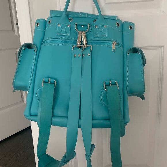 Leather backpack. Made in England. - Picture 4 of 11